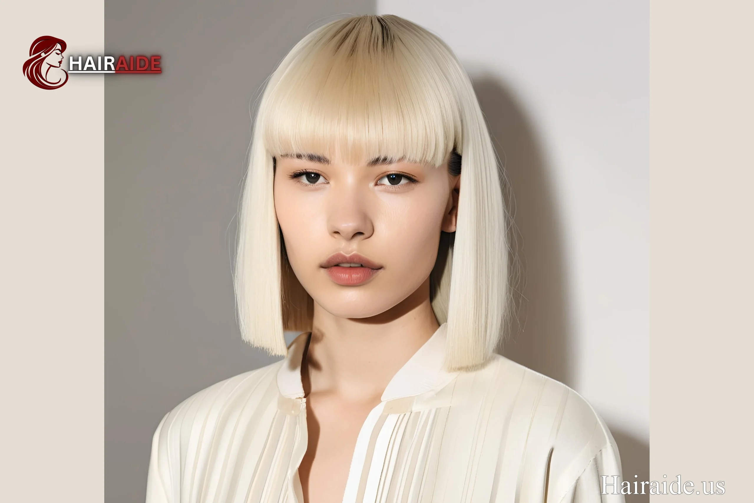 The list of 15 beautiful blonde wolf cuts with bangs