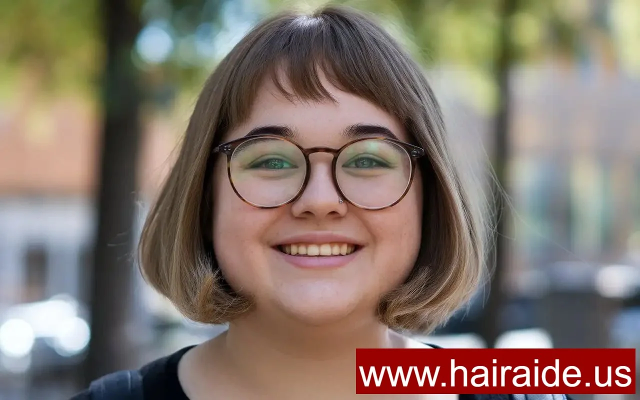 short haircuts for chubby faces